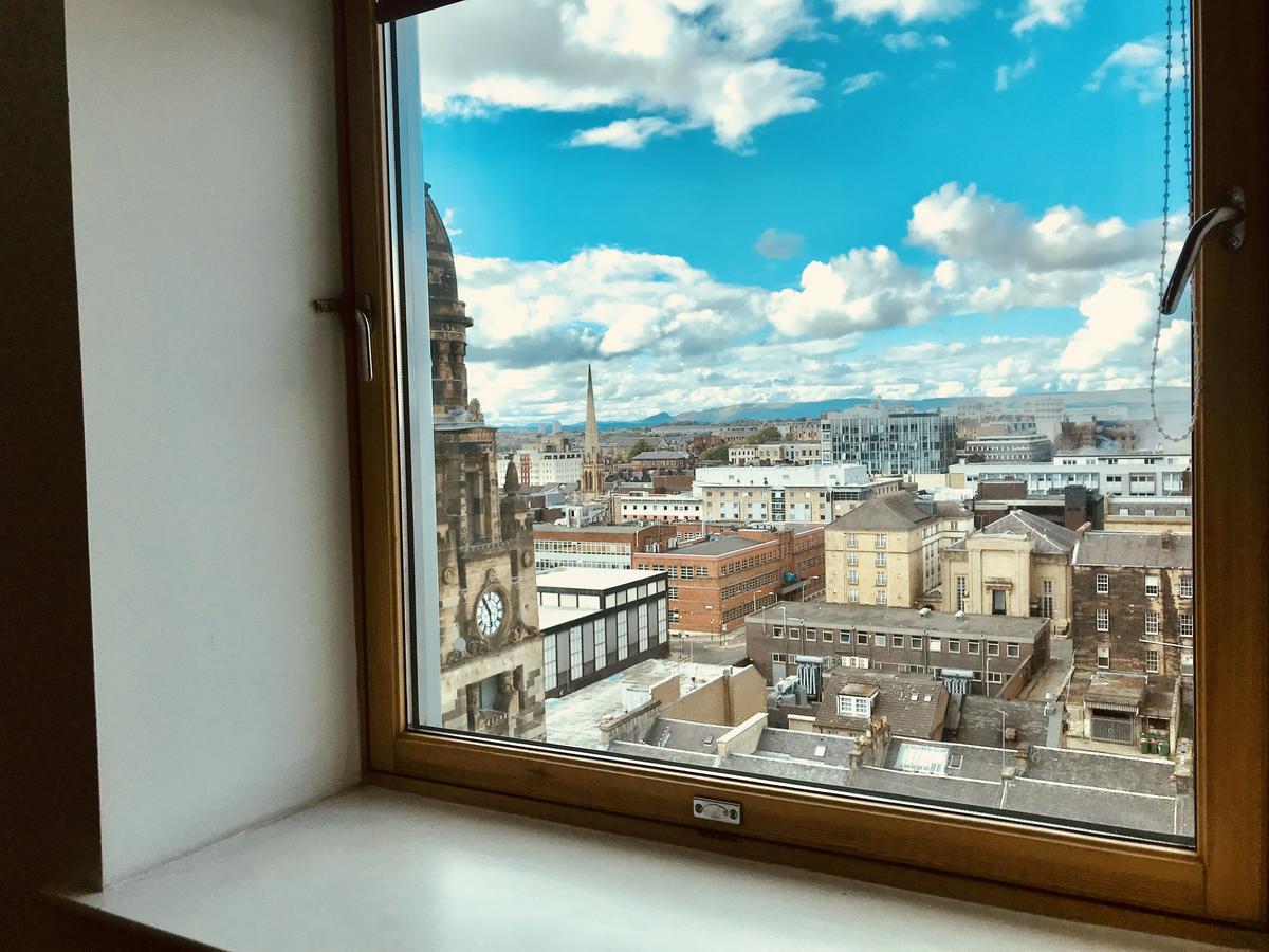 Glasgow Central Station Skyline Apartment With Parking Exterior foto