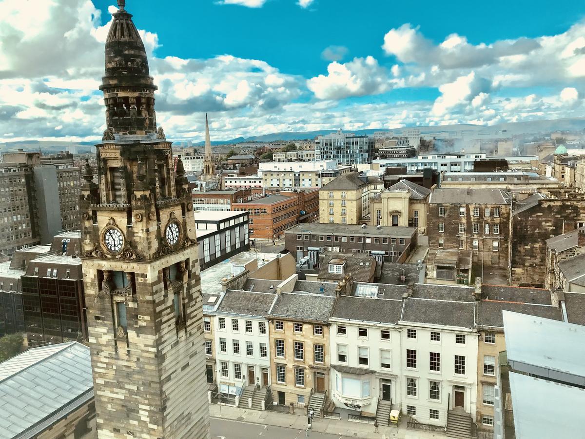 Glasgow Central Station Skyline Apartment With Parking Exterior foto